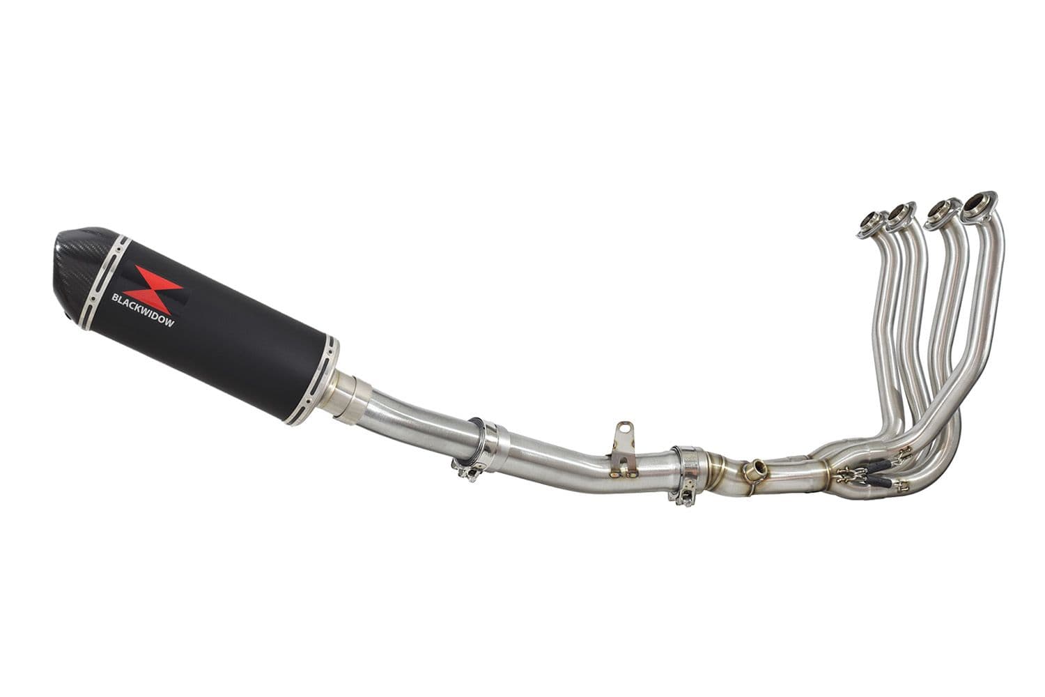 ZX6R ZX-6R 2009-2023 Race De-Cat Exhaust System 300mm Black Oval