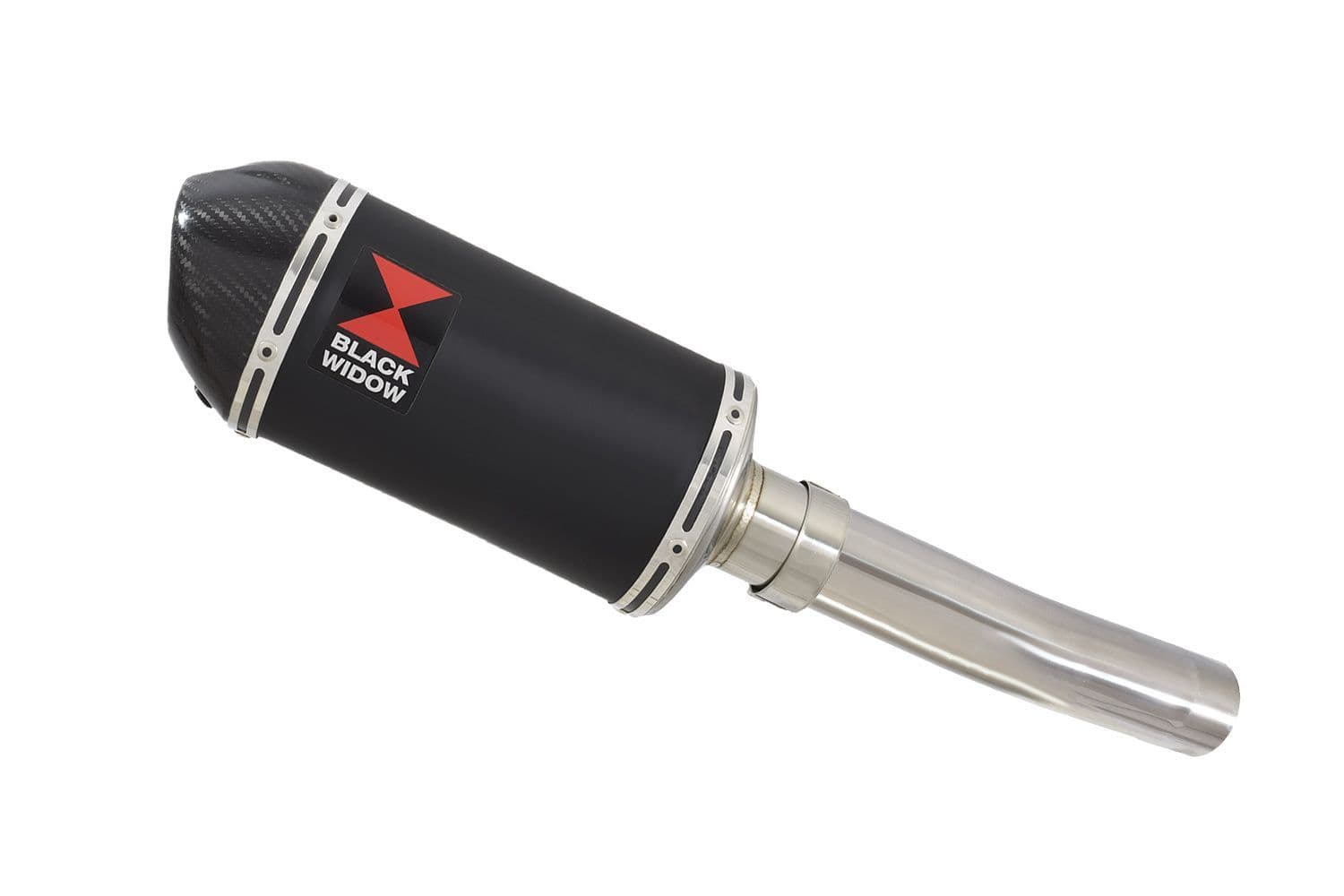 ZX6R ZX6R 636 1316 Exhaust Silencer 200mm Oval Black Stainless Carbon Tip