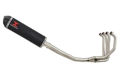 ZXR750 ZXR 750 J K L M 91-95 Exhaust System with 400mm Oval Black Stainless Carbon Tip Silencer