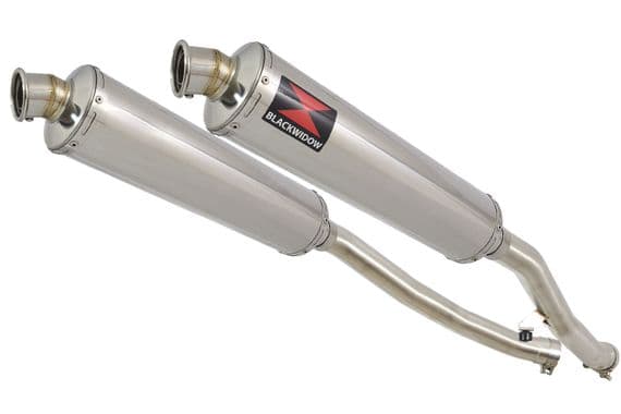 ZZR 1400 Ninja ZX14 06-07 4-2 Exhaust Silencers 400mm Round Stainless