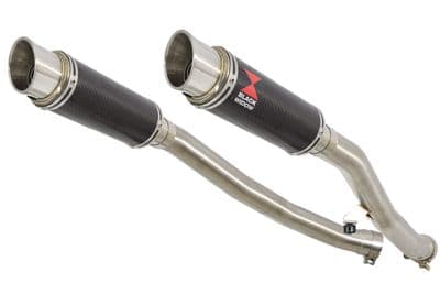 ZZR 1400 Ninja ZX14 08-11 4-2 Exhaust Silencers 230mm GP Round Carbon