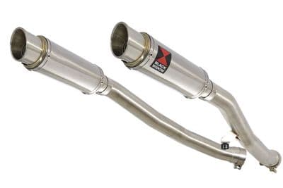 ZZR 1400 Ninja ZX14 08-11 4-2 Exhaust Silencers 230mm GP Round Stainless