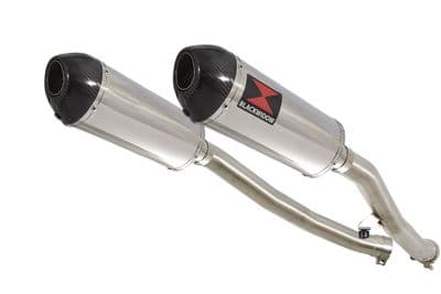 ZZR 1400 Ninja ZX14 08-11 4-2 Exhaust Silencers 300mm Oval Stainless Carbon Tip