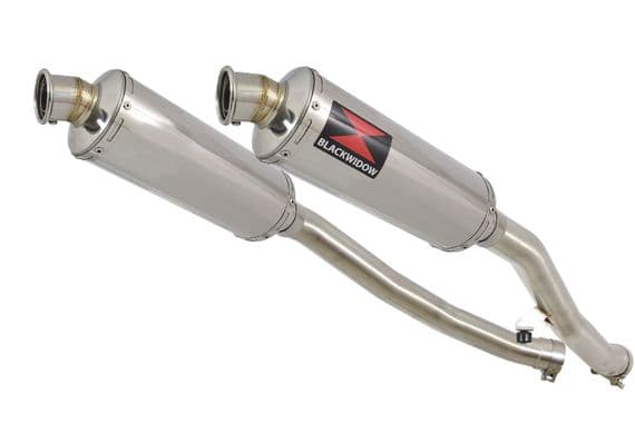 ZZR 1400 Ninja ZX14 08-11 4-2 Exhaust Silencers 300mm Round Stainless