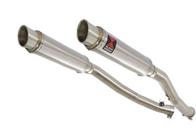 ZZR 1400 Ninja ZX14 08-11 4-2 Exhaust Silencers 350mm GP Round Stainless