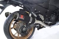 ZZR 1400 Ninja ZX14 08-11 4-2 Exhaust Silencers 370mm Round Black Stainless & Carbon Tip