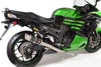ZZR 1400 Ninja ZX14 2012 - 2025 4-2 Exhaust Silencers 200mm Round Carbon