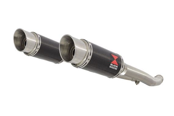 ZZR 1400 Ninja ZX14 2012 - 2025 4-2 Exhaust Silencers 200mm Round Carbon