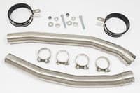 ZZR 1400 Ninja ZX14 2012 - 2025 4-2 Exhaust Silencers 200mm Round Stainless