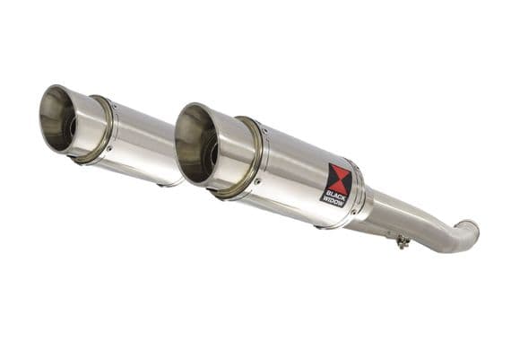 ZZR 1400 Ninja ZX14 2012 - 2025 4-2 Exhaust Silencers 200mm Round Stainless