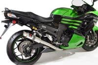 ZZR 1400 Ninja ZX14 2012 - 2025 4-2 Exhaust Silencers 230mm GP Round Stainless