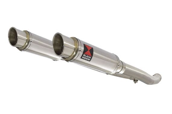 ZZR 1400 Ninja ZX14 2012 - 2025 4-2 Exhaust Silencers 230mm GP Round Stainless