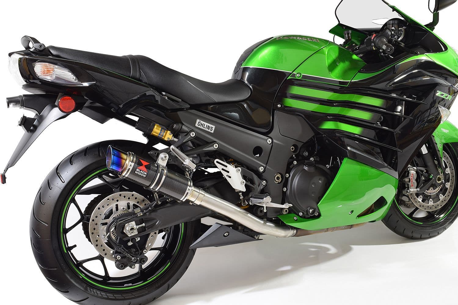 ZZR 1400 Ninja ZX14 2012 - 2025 4-2 Exhaust Silencers 230mm Round