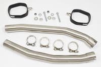 ZZR 1400 Ninja ZX14 2012 - 2025 4-2 Exhaust Silencers 300mm Hexagonal Stainless Carbon Tips