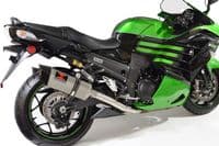 ZZR 1400 Ninja ZX14 2012 - 2025 4-2 Exhaust Silencers 300mm Hexagonal Stainless Carbon Tips
