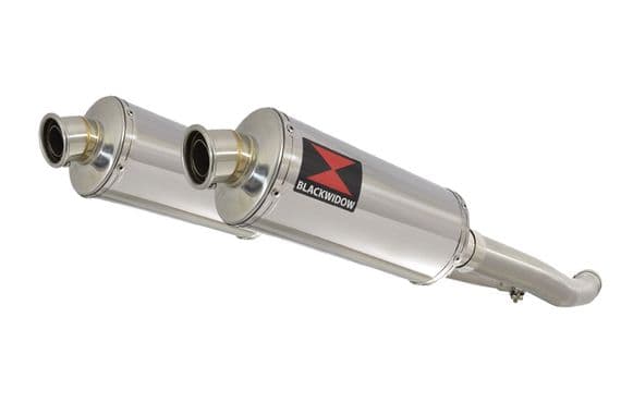 ZZR 1400 Ninja ZX14 2012 - 2025 4-2 Exhaust Silencers 300mm Oval Stainless