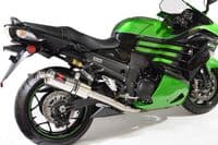 ZZR 1400 Ninja ZX14 2012 - 2025 4-2 Exhaust Silencers 300mm Round Stainless