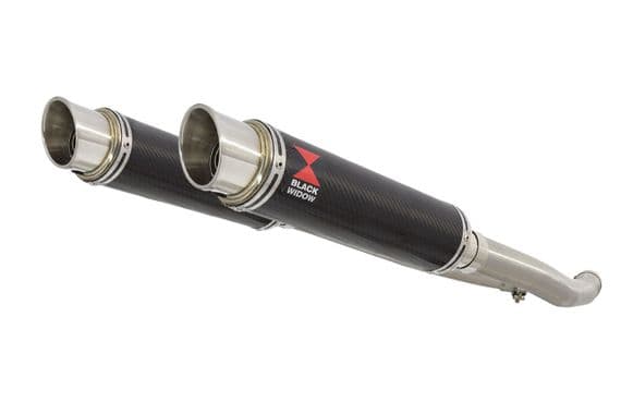 ZZR 1400 Ninja ZX14 2012 - 2025 4-2 Exhaust Silencers 350mm GP Round Carbon