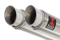 ZZR 1400 Ninja ZX14 2012 - 2025 4-2 Exhaust Silencers 350mm GP Round Stainless