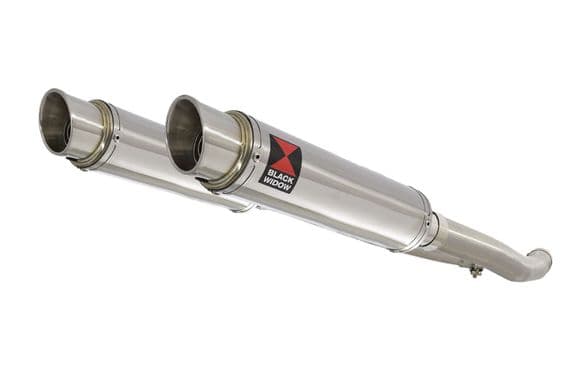 ZZR 1400 Ninja ZX14 2012 - 2025 4-2 Exhaust Silencers 350mm GP Round Stainless