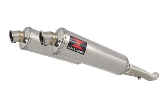 ZZR 1400 Ninja ZX14 2012 - 2025 4-2 Exhaust Silencers 400mm Round Stainless Steel