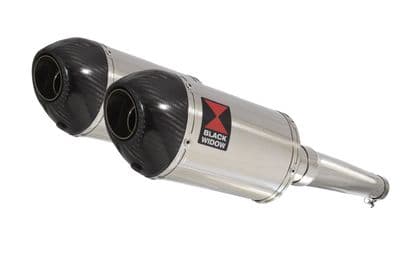 ZZR1200 ZZR 1200 4-2 Exhaust Silencers 200mm Oval Stainless Carbon Tip