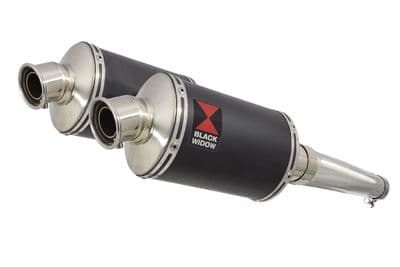 ZZR1200 ZZR 1200 4-2 Exhaust Silencers 230mm Oval Black Stainless