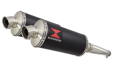 ZZR1200 ZZR 1200 4-2 Exhaust Silencers 300mm Oval Black Stainless
