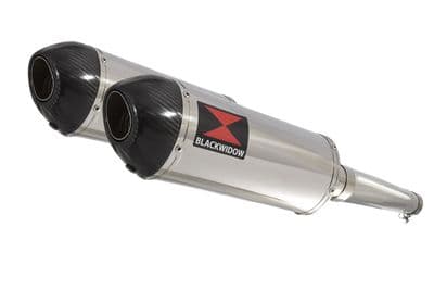 ZZR1200 ZZR 1200 4-2 Exhaust Silencers 300mm Oval Stainless Carbon Tip