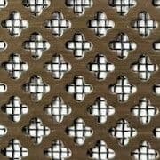 Antique Brass Grille 6mm Small Club with Fine Mesh Backing - Made to Order