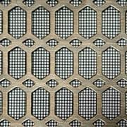 Antique Brass Grille Honeycomb with Fine Mesh Backing - Made to Order