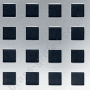Chartham Square Hole 8mm Silver Anodised Aluminium Grille Sheet 1000mm x 660mm x 1mm