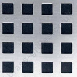 Chartham Square Hole 8mm Silver Anodised Aluminium Grille Sheet 1000mm x 660mm x 1mm