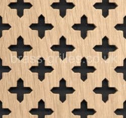 Cross  Shape 18mm Oak Veneered MDF Grille Decorative Screening Panel 1800mm x 600mm x 4mm