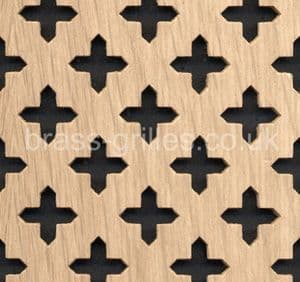Cross  Shape 18mm Oak Veneered MDF Grille Decorative Screening Panel 1800mm x 600mm x 4mm