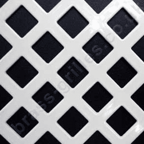 Diamond Hole 10mm White Steel Grille Sheet Powder Coated 1000mm x 660mm x 1mm