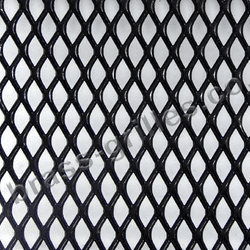Expanded Steel Grille Mesh Black Powder Coated 1220mm x 914mm x 1mm