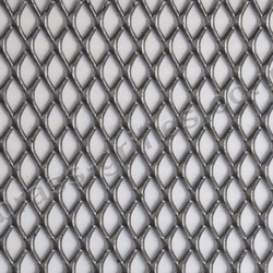 Expanded Steel Grille Mesh Silver Powder Coated 1220mm x 914mm x 1mm