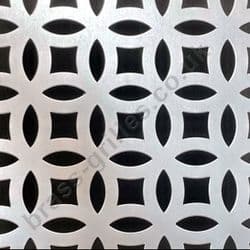 Farnham Circular Grille Silver Anodised Aluminium Sheet 1000mm x 660mm x 1mm