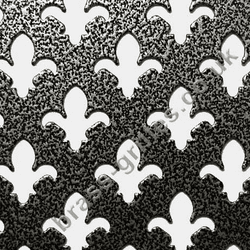 Fleur De Lys 28mm Pewter Grille Powder Coated Steel Sheet 660mm x 1000mm x 1mm
