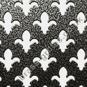 Fleur De Lys 28mm Pewter Grille Powder Coated Steel Sheet 660mm x 1000mm x 1mm