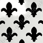 Fleur De Lys 28mm White Powder Coated Steel Grille Sheet 660mm x 1000mm x 1mm