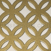 Inner Circular Gold Powder Coated Steel Grille Sheet 1000mm x 660mm x 1mm