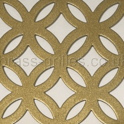 Inner Circular Gold Powder Coated Steel Grille Sheet 1000mm x 660mm x 1mm