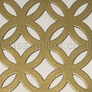 Inner Circular Gold Powder Coated Steel Grille Sheet 1000mm x 660mm x 1mm