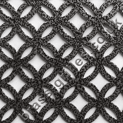 Inner Circular Pewter Powder Coated Steel  Grille Sheet 1000mm x 660mm x 1mm