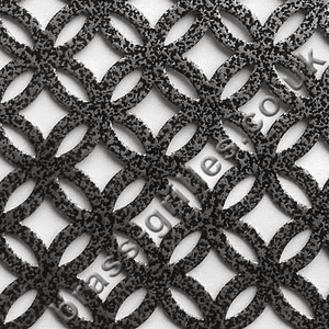 Inner Circular Pewter Powder Coated Steel  Grille Sheet 1000mm x 660mm x 1mm