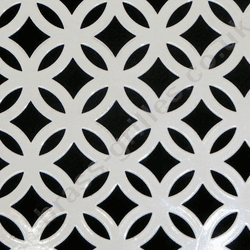 Inner Circular White Powder Coated Steel Grille Sheet 1000mm x 660mm x 1mm