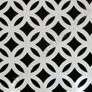 Inner Circular White Powder Coated Steel Grille Sheet 1000mm x 660mm x 1mm