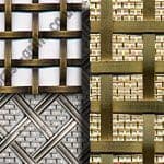 Interwoven Decorative Grilles Brass and Stainless Steel - Made to Order